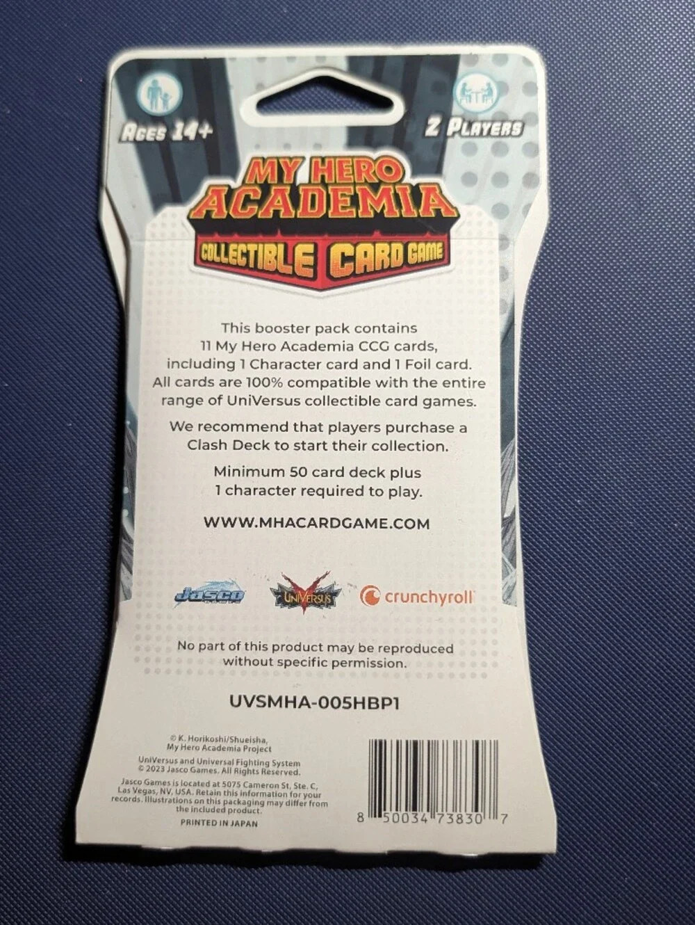 Universus My Hero Academia Undaunted Raid Sleeved Booster Pack